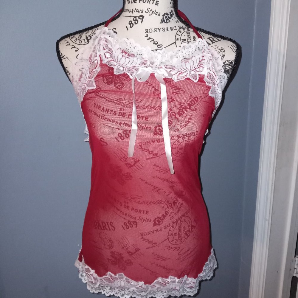 Women's lingerie lace halter nightwear